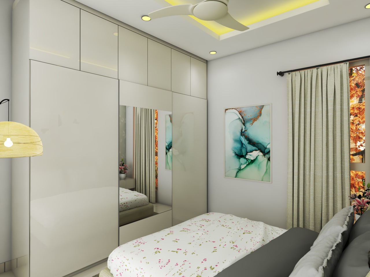 Sliding Wardrobe Design - Bedroom by WeDote Interiors Bangalore