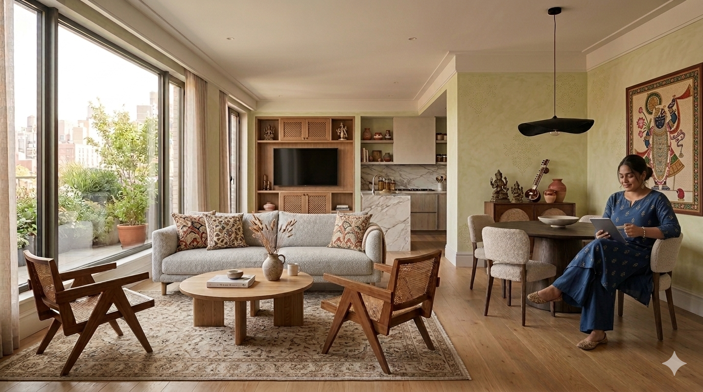 Modern Living Room Design - Living Room by WeDote Interiors Bangalore